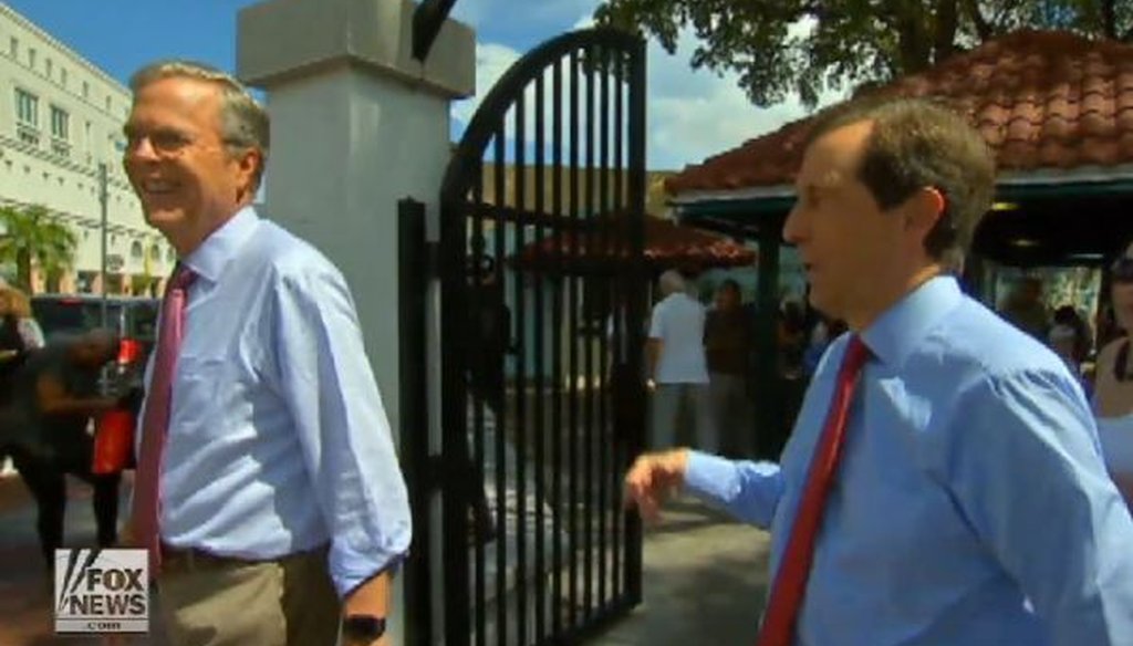Jeb Bush sat for an interview with Chris Wallace on the Sept. 27 edition of 'Fox News Sunday.'