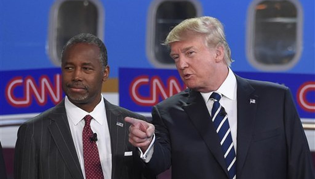 Ben Carson and Donald Trump discussed vaccines during the CNN debate Sept. 16, 2015.
