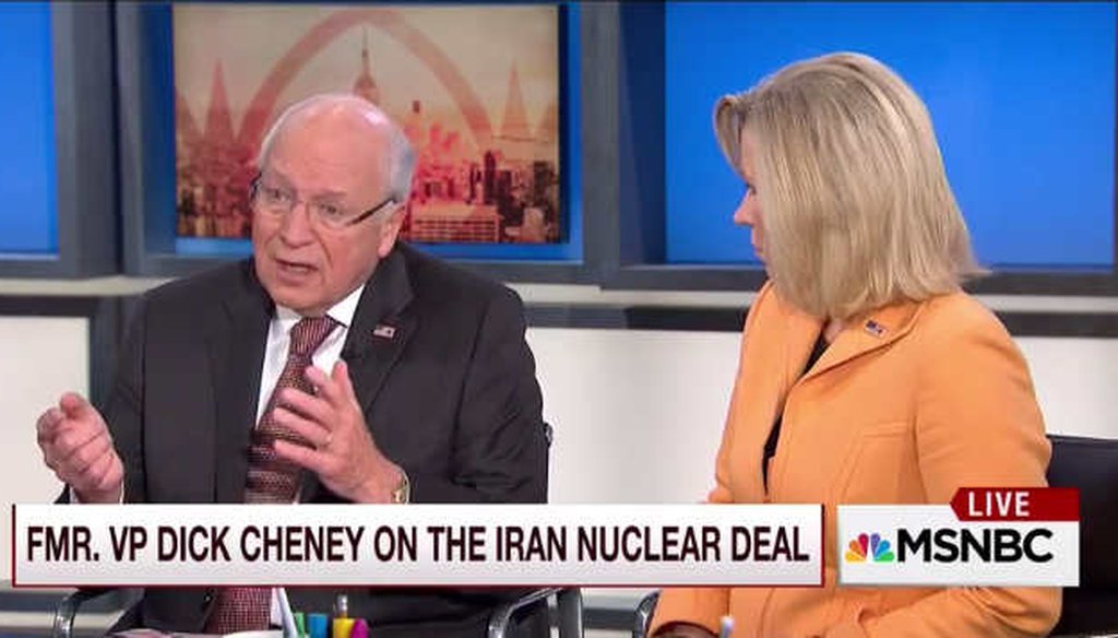 Former Vice President Dick Cheney talks about the Iran nuclear deal and the Nuclear Non-proliferation Treaty. (Screenshot)