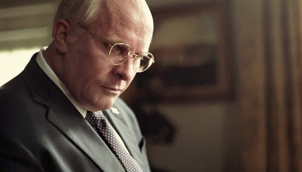 Christian Bale transforms himself to play Dick Cheney in the movie Vice. (Courtesy of Greig Fraser/Annapurna Pictures)