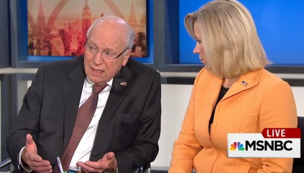 Former Vice President Dick Cheney and his daughter Liz Cheney appeared on MSNBC's "Morning Joe" on Sept. 2, 2015.