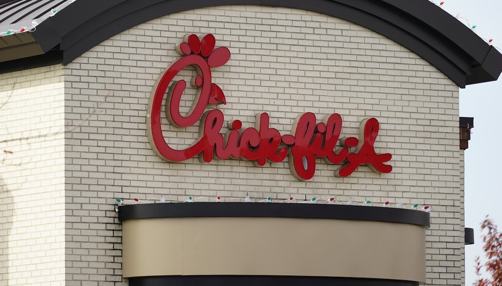 Shown is a Chick-fil-A location in Philadelphia, Wednesday, Nov. 17, 2021. (AP)
