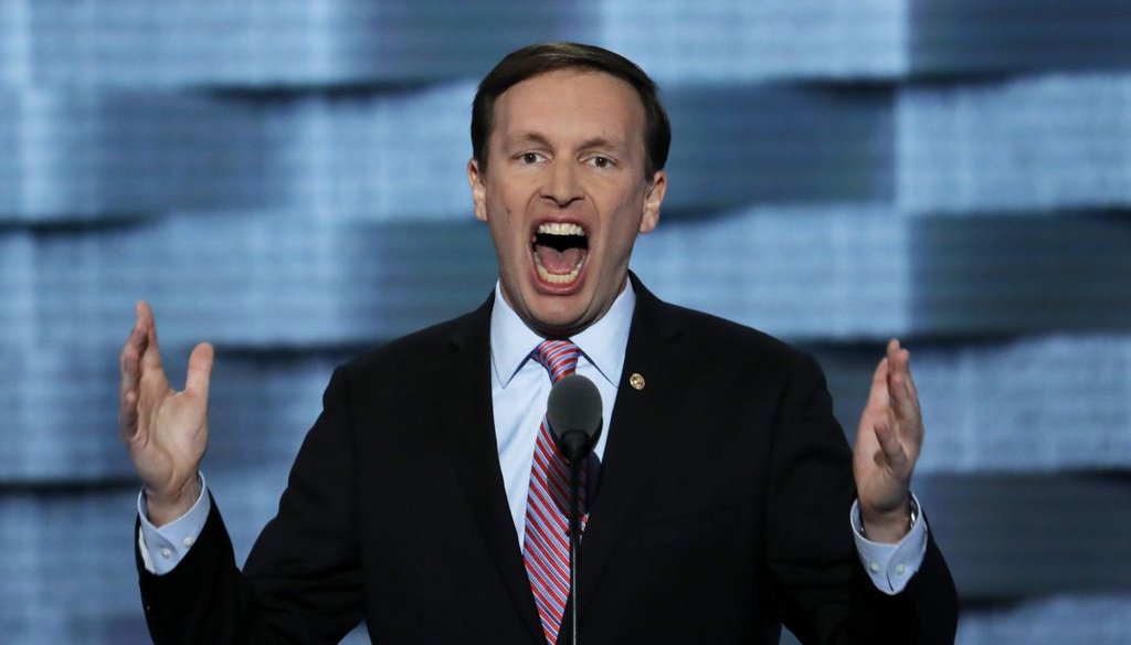 Sen. Chris Murphy, D-Conn., speaks during the third day of the Democratic National Convention in Philadelphia, PA. (AP)
