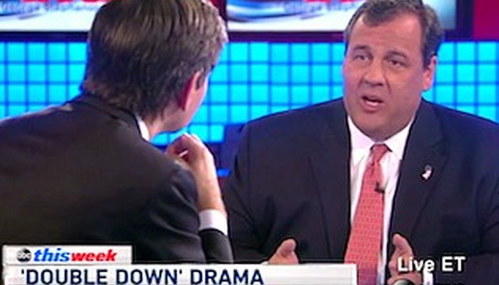 New Jersey Gov. Chris Christie appeared on ABC, NBC, CBS and FOX on Sunday Nov. 10, 2013.