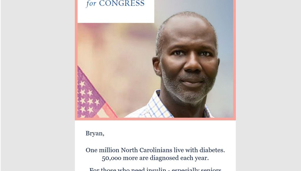 Ben Clark's campaign for U.S. House on April 1, 2022 accused U.S. Rep. Richard Hudson (R-NC) of voting against a bill that would lower insulin costs to $35 a month for Americans with insurance.