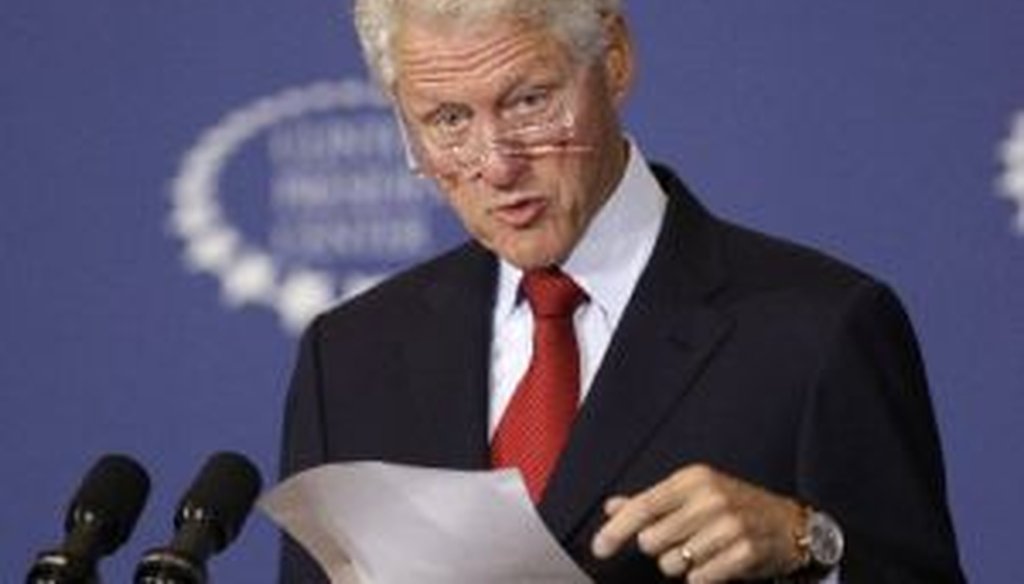 Former President Bill Clinton spoke on health care at the Clinton Presidential Center in Little Rock, Ark., on Sept. 4, 2013, as key portions of President Barack Obama's health care law -- online insurance markets -- were set to be implemented.