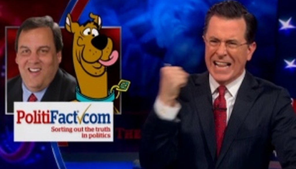 Colbert says Christie lied to a constituent about his past.