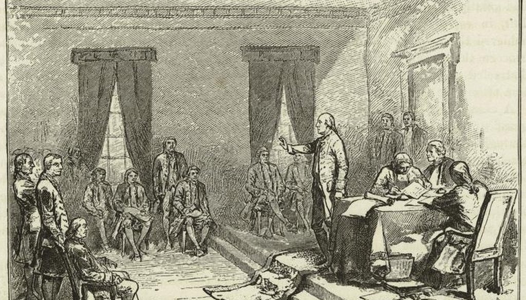The Constitutional Convention in Philadelphia in 1787 (Wikimedia commons)