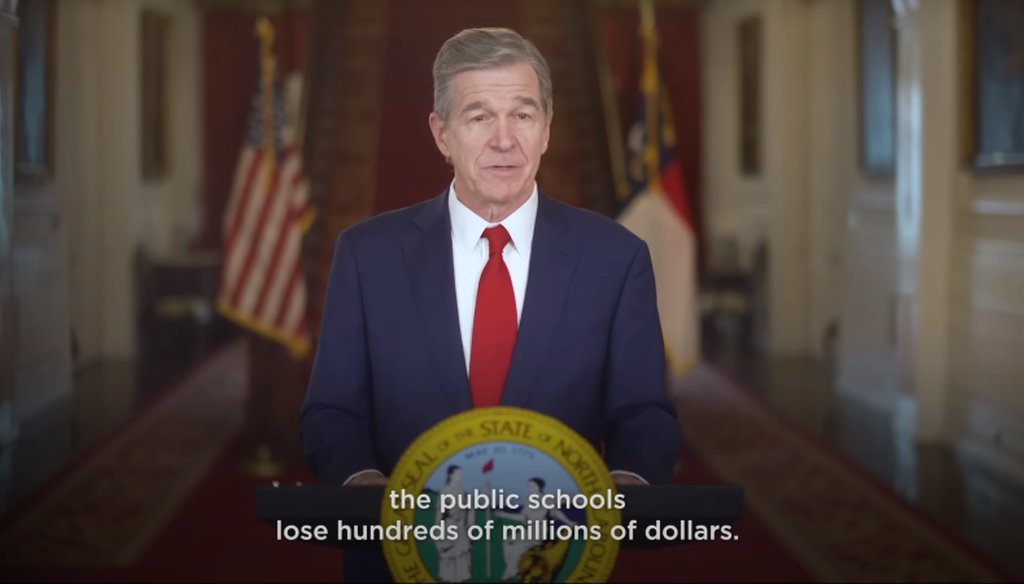 North Carolina Gov. Roy Cooper declares a "State of Emergency for Public Education" on May 22, 2023.