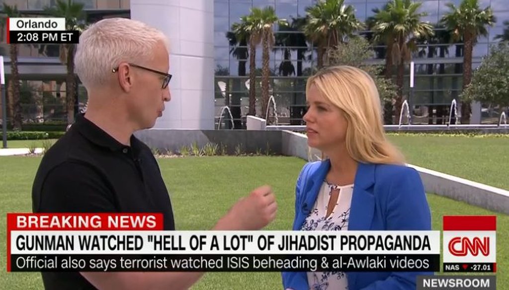 This interview between CNN's Anderson Cooper and Florida Attorney General Pam Bondi went viral due to Cooper's aggressive questioning of Bondi's past stances on LGBT issues.