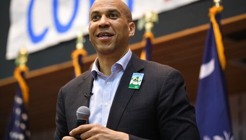 2020 Democratic presidential candidate Sen. Cory Booker speaks during a town hall meeting in Rock Hill, S.C., on Saturday, March 23, 2019. (AP)
