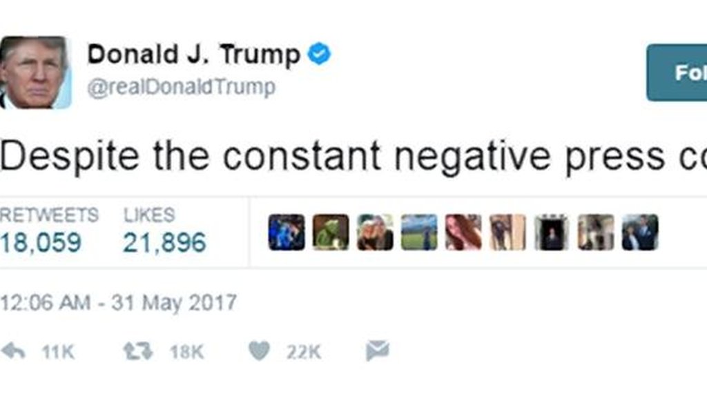 A late night tweet from the president left people puzzled.