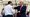 Republican presidential candidates Ted Cruz (left) and Donald Trump greet each other on stage during a rally to oppose the Iran nuclear agreement on Capitol Hill on Sept. 9, 2015. (AP/Carolyn Kaster)