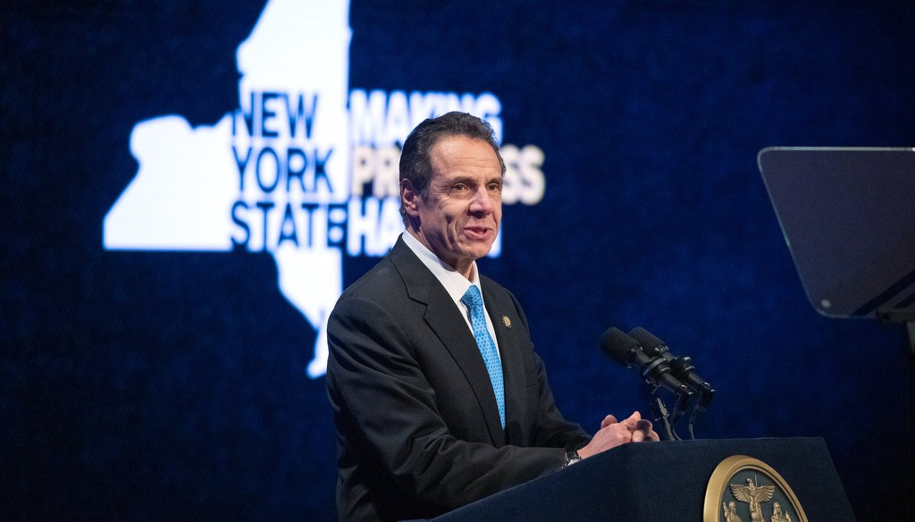 Gov. Andrew Cuomo delivers his State of the State address in Albany on Jan. 8, 2020. (Courtesy Gov. Andrew Cuomo/Flickr)