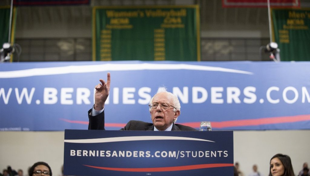 Bernie Sanders says it's a "simple truth" that it costs a lot more to send someone to prison rather than to U.Va. But the truth isn't that simple. (AP Photo)