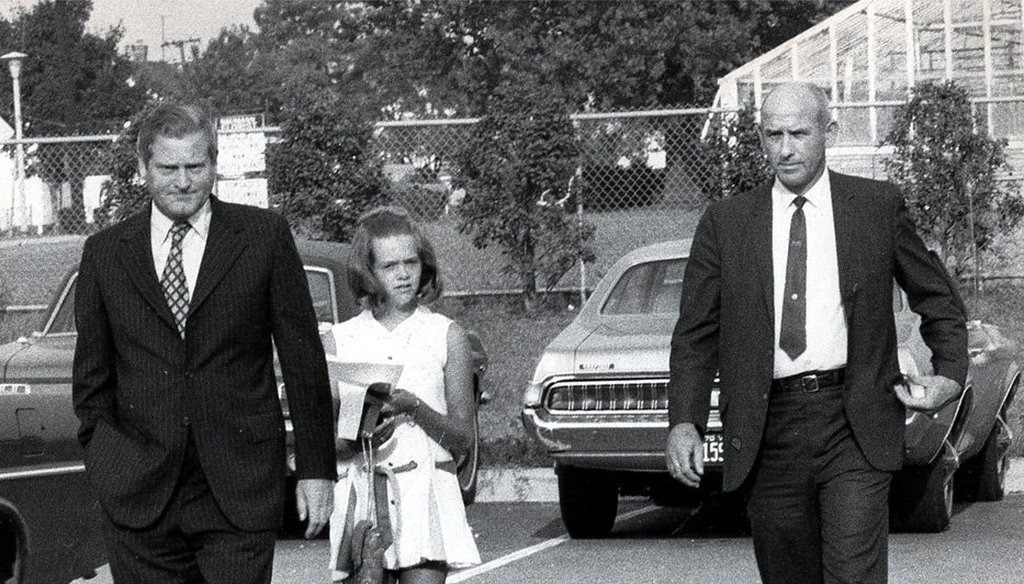In August 1970, then Gov. Linwood Holton enrolled his 13-year-old daughter, Tayloe, in Richmond's predominantly black John F. Kennedy High School. (Richmond Times-Dispatch photo).