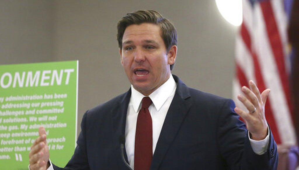 Gov. Ron DeSantis speaks at pre-legislative news conference on Tuesday Oct. 29, 2019, in Tallahassee, Fla. (AP)