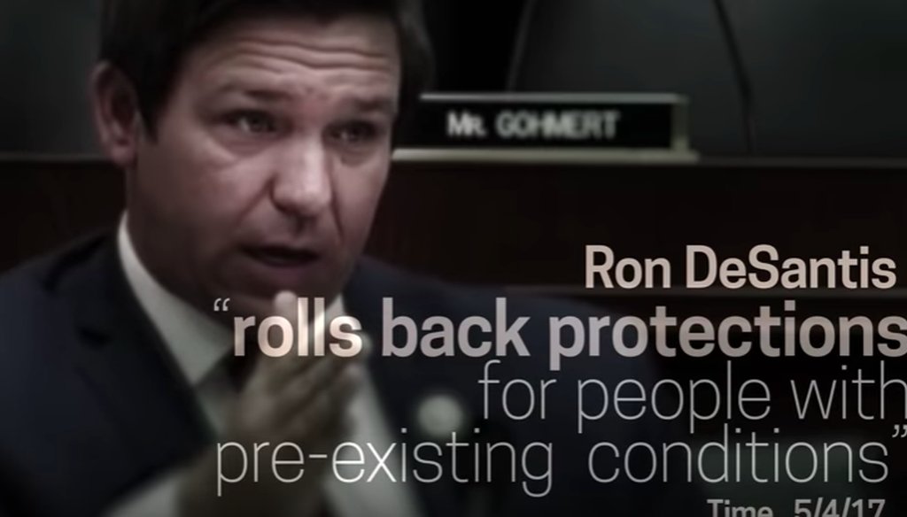 Democrats have attacked Ron DeSantis over his record in Congress related to the Affordable Care Act. 