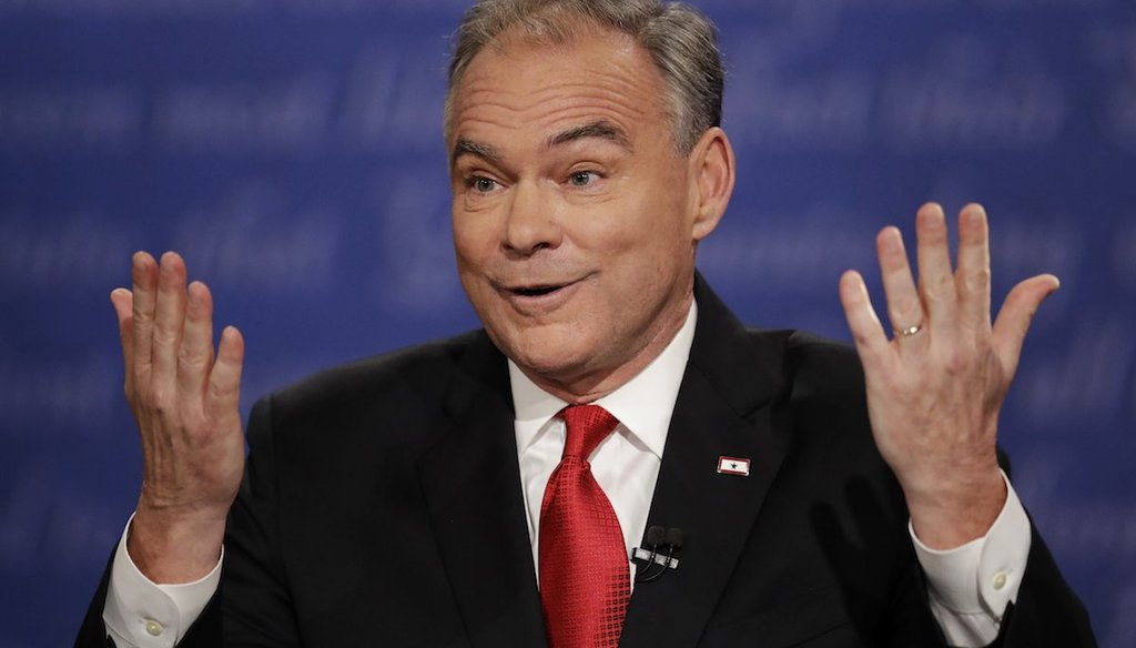 PolitiFact | Tim Kaine said Trump ticket wants to deport 16 million ...