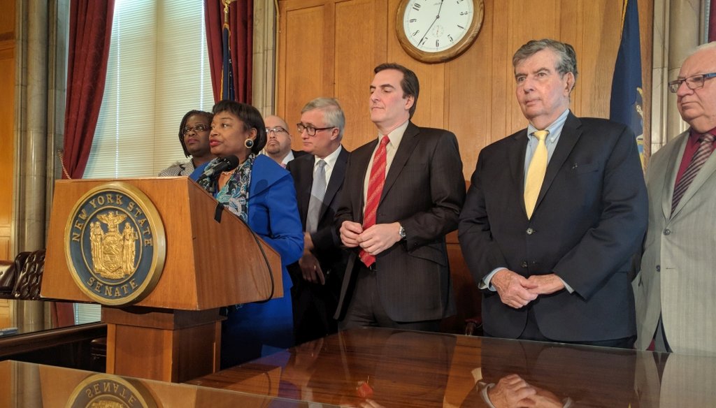 New York State Senate Democratic Leader Andrea Stewart-Cousins claimed New York state has one of the worst voter turnout rates in the country. (Photo: Dan Clark)