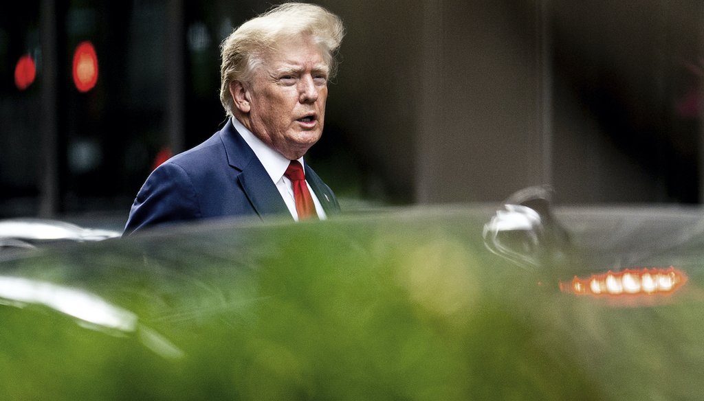 Former President Donald Trump departs Trump Tower, Wednesday, Aug. 10, 2022, in New York, on his way to the New York attorney general's office for a deposition in civil investigation. (AP)