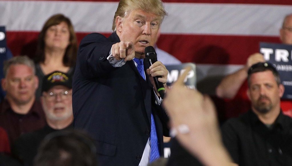President-elect Donald Trump, who visits Wisconsin on Nov. 13, 2016, hasn't done better than Half True on the Truth-O-Meter since Election Day. (Rick Wood photo)