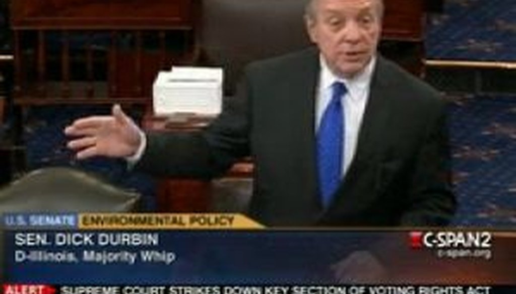 Dick Durbin, the second-raking Democrat in the Senate, blamed global warming for low water levels in the Great Lakes. What do scientists have to say?