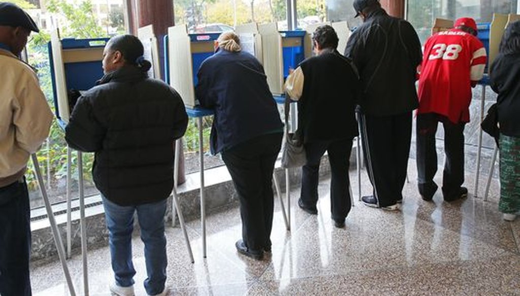 Early voting -- known as in-person absentee voting prior to election day -- is popular in Milwaukee. (Milwaukee Journal Sentinel photo by Michael Sears)