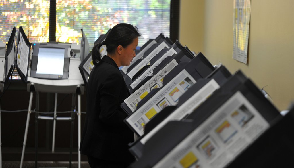 Voters will face several pages on their ballots – from U.S. Senator and governor down to local races – on Election Day this November. AJC photo by Brant Sanderlin/bsanderlin@ajc.com.