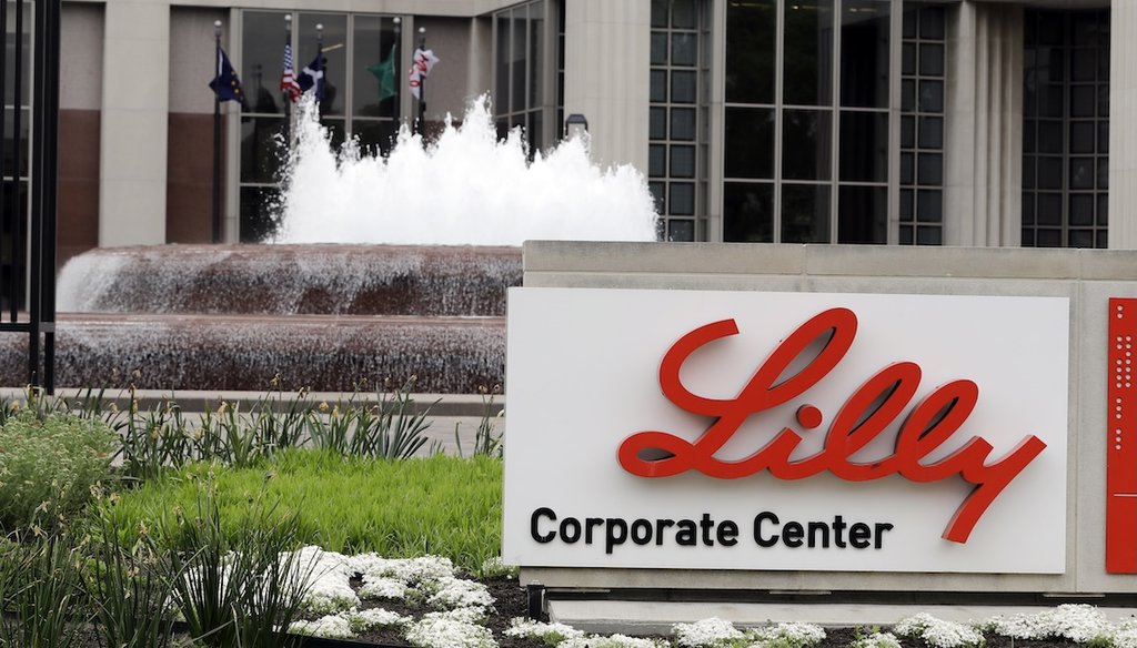 The Eli Lilly and Co corporate headquarters is pictured April 26, 2017, in Indianapolis. (AP)