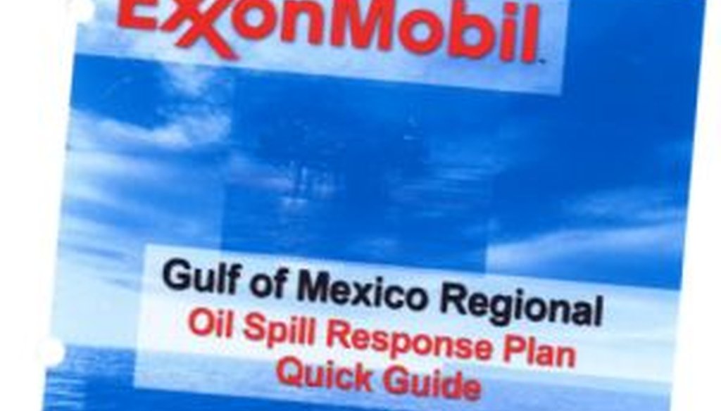 The Exxon plan: 40 pages for media response, only nine for removing the oil.