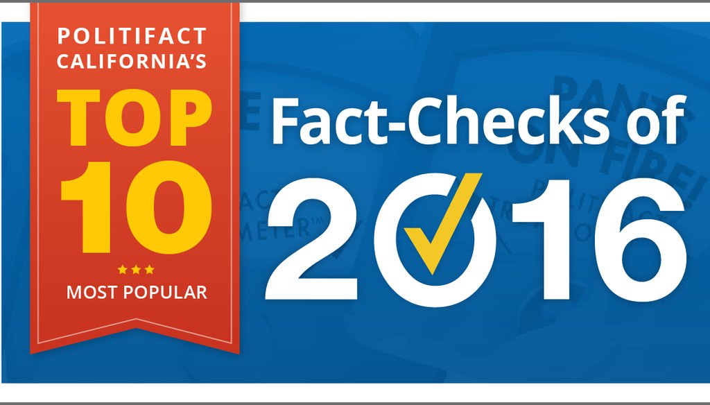 PolitiFact California Top 10 fact checks graphic