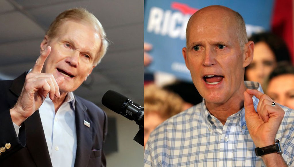 Florida Gov. Rick Scott and Sen. Bill Nelson. (AP)