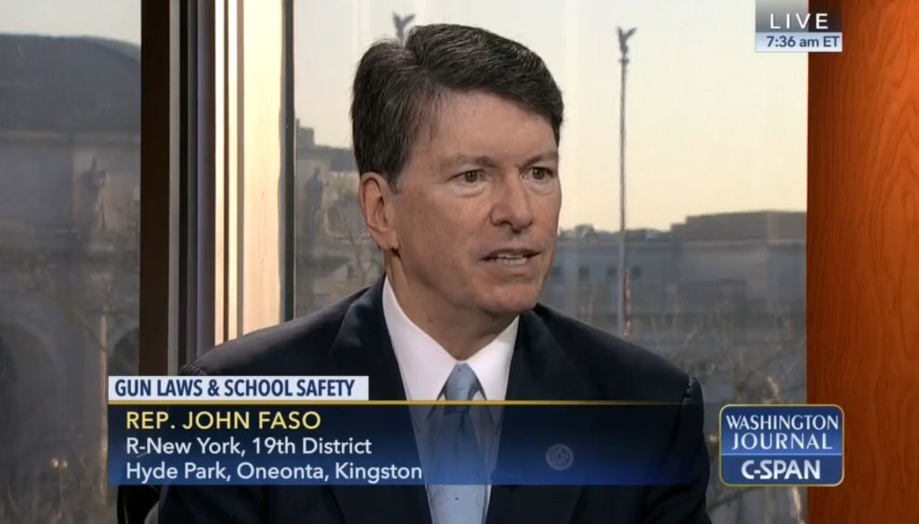 Rep. John Faso, R-Kinderhook, claimed that most gun crime is committed by illegal gun owners. (Courtesy: C-SPAN)