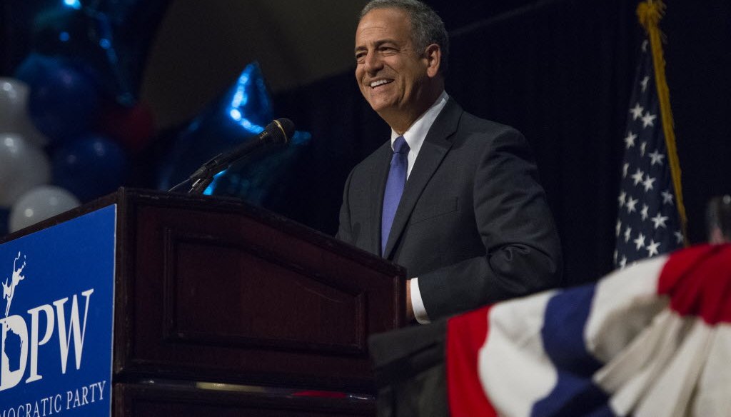 Former U.S. Sen. Russ Feingold speaks at the 2016 Wisconsin Democratic Convention in Green Bay. He is facing U.S. Sen. Ron Johnson, a Republican, in a rematch of their 2010 race. (Photo by Corey Wilson)