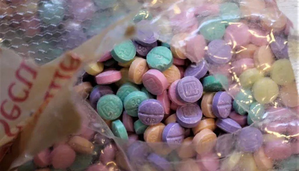 "Rainbow fentanyl" pills found at the Nogales Port of Entry in Arizona. (US Customs and Border Patrol Protection Port of Nogales)