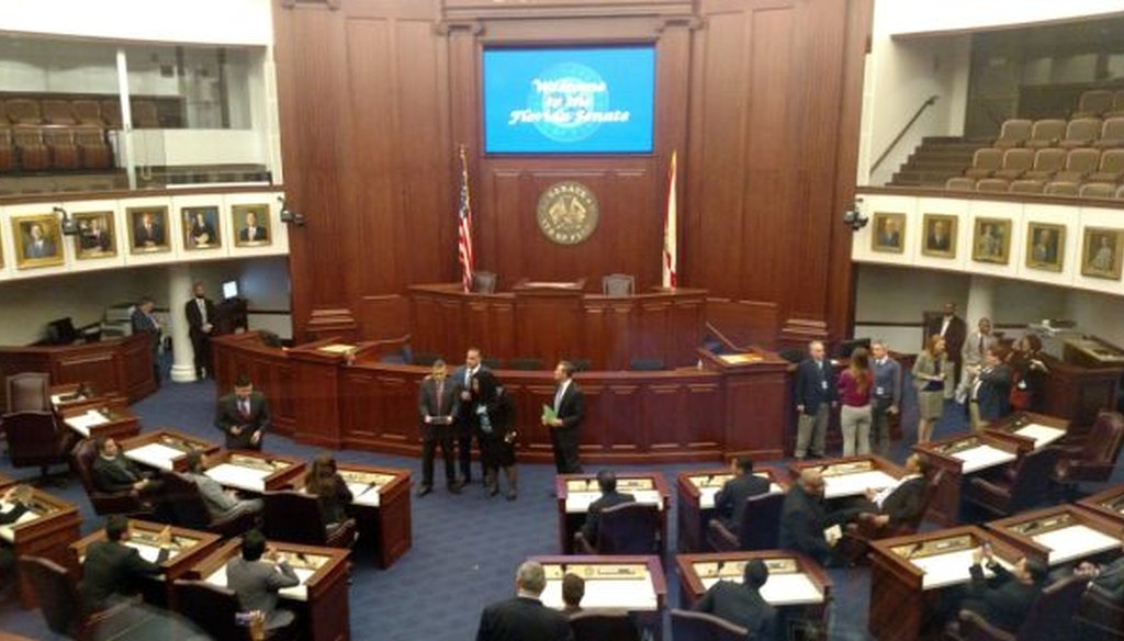 The Florida Senate chamber in Tallahassee. (Louis Jacobson/Tampa Bay Times)