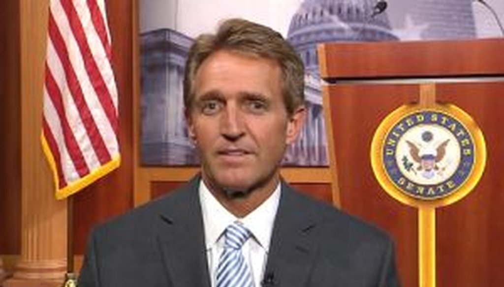 Sen. Jeff Flake, R-Ariz., discussed the surge of unaccompanied children coming to the United States' border with Mexico. One of the statistics he cited raised our eyebrows.