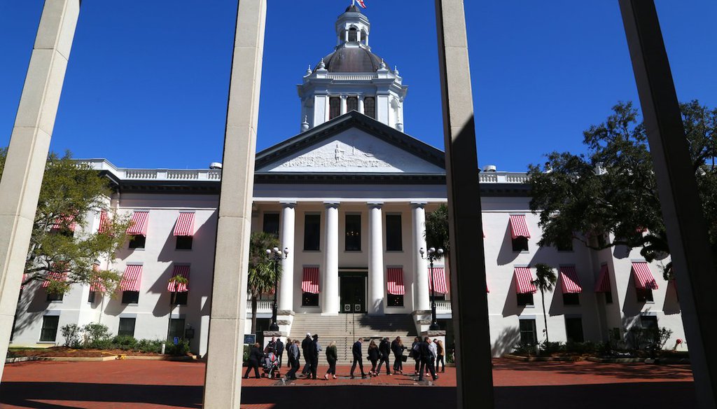 Visitors head to Florida’s Old Capitol building on the first day of the annual session, March 5, 2019. Florida saw some of the steepest revenue losses due to COVID-19. (Scott Keeler/Tampa Bay Times)