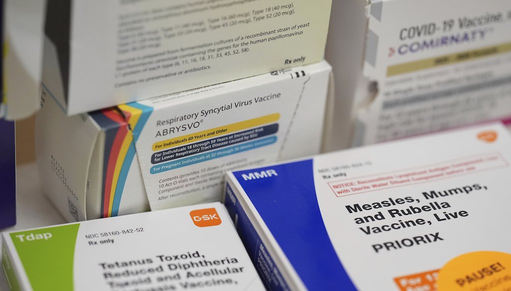 Boxes of various vaccines are seen inside a CVS pharmacy, Sept. 9, 2025, in Miami. (AP)