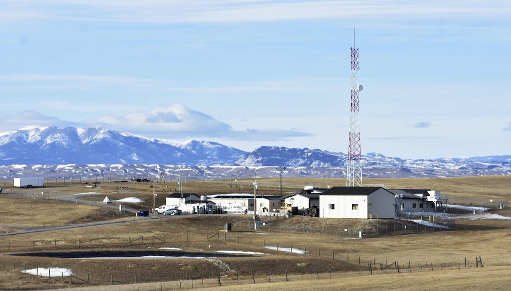 A U.S. Air Force installation surrounded by farmland in central Montana is seen Feb. 7, 2023. The Missouri House voted to ban entities from China and four other countries from purchasing land in the state. (AP/Matthew Brown)