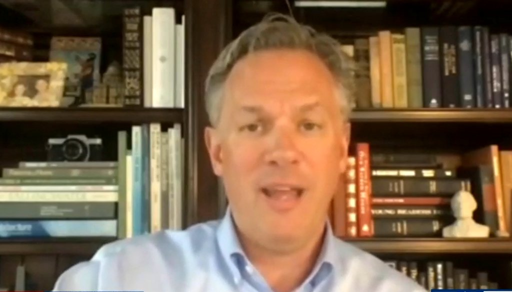 North Carolina Lt. Governor Dan Forest spoke to young Republicans during a Facebook interview on April 24, 2020.