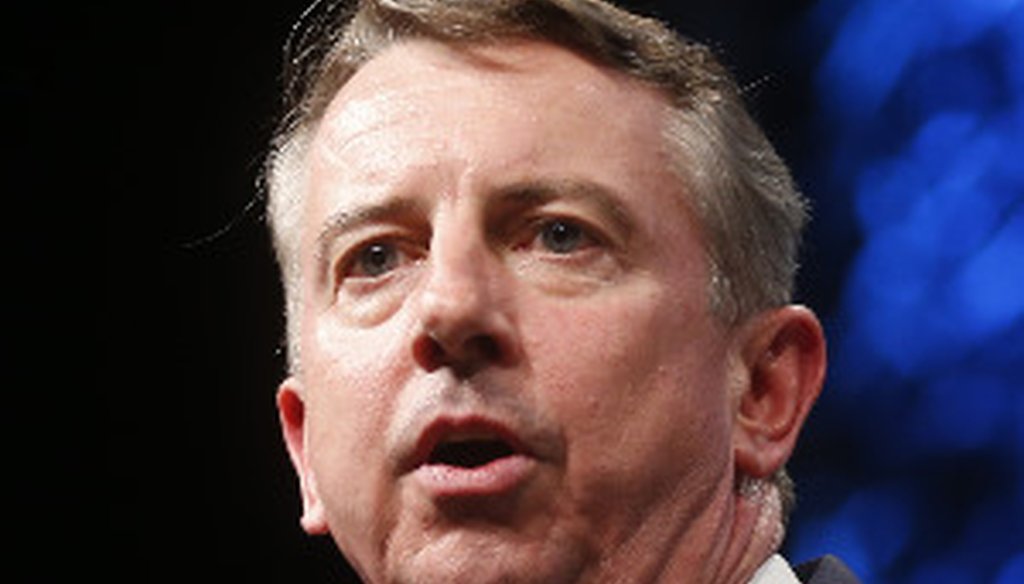 Ed Gillespie accepts the GOP nomination for the U.S. at a Republican state convention on June 7.