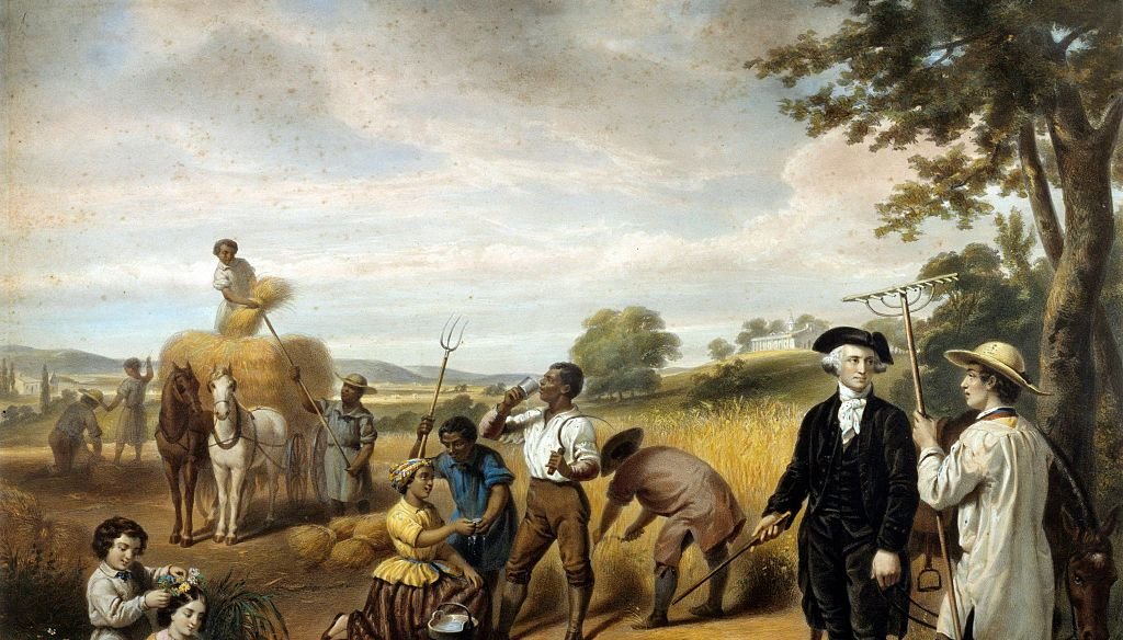 "The Life of George Washington: The Farmer," lithograph (Library of Congress)