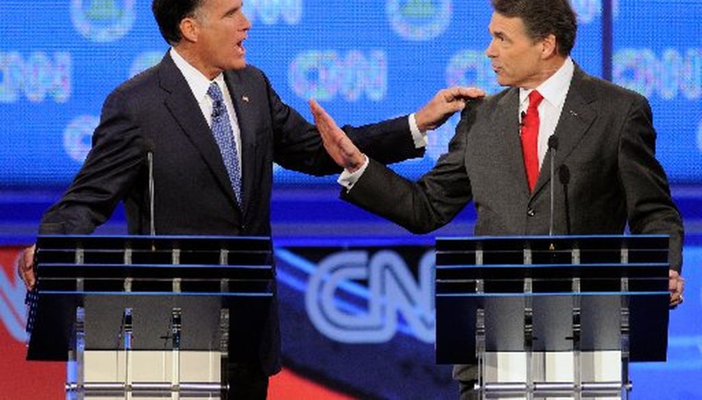 Mitt Romney and Rick Perry went at it over immigration.