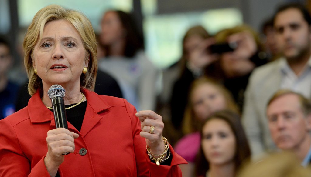 Hillary Clinton discusses proposals to address gun violence Oct. 5, 2015 in Manchester, New Hampshire. (Getty Images) 