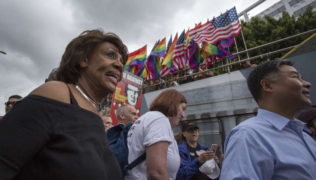 A website called TeddyStick.com cited an unproven statistic about U.S. Rep. Maxine Waters, D-Calif., and her attendance record at "congressional meetings." (Getty Images)