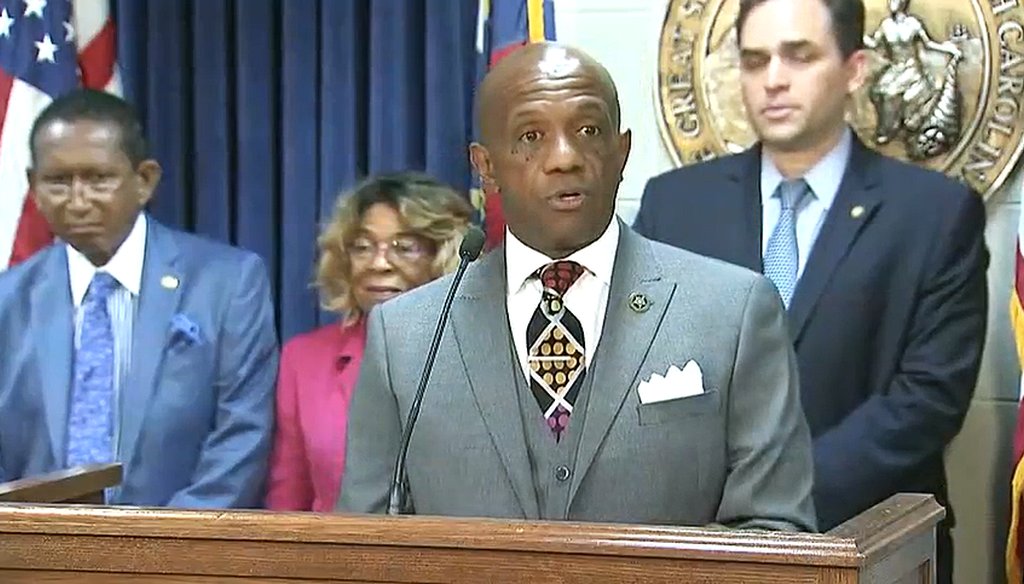 Mecklenburg County Sheriff Garry McFadden speaks out against a proposal to require sheriffs to cooperate with immigration officials in 2019.