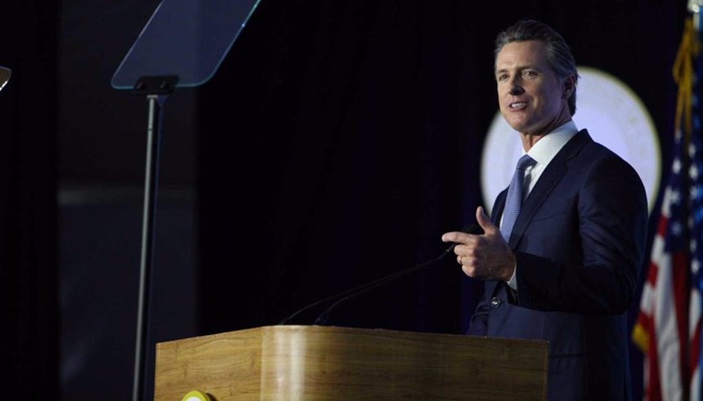Democrat Gavin Newsom was sworn-in as California's 40th governor on Jan. 7, 2019. Andrew Nixon / Capital Public Radio