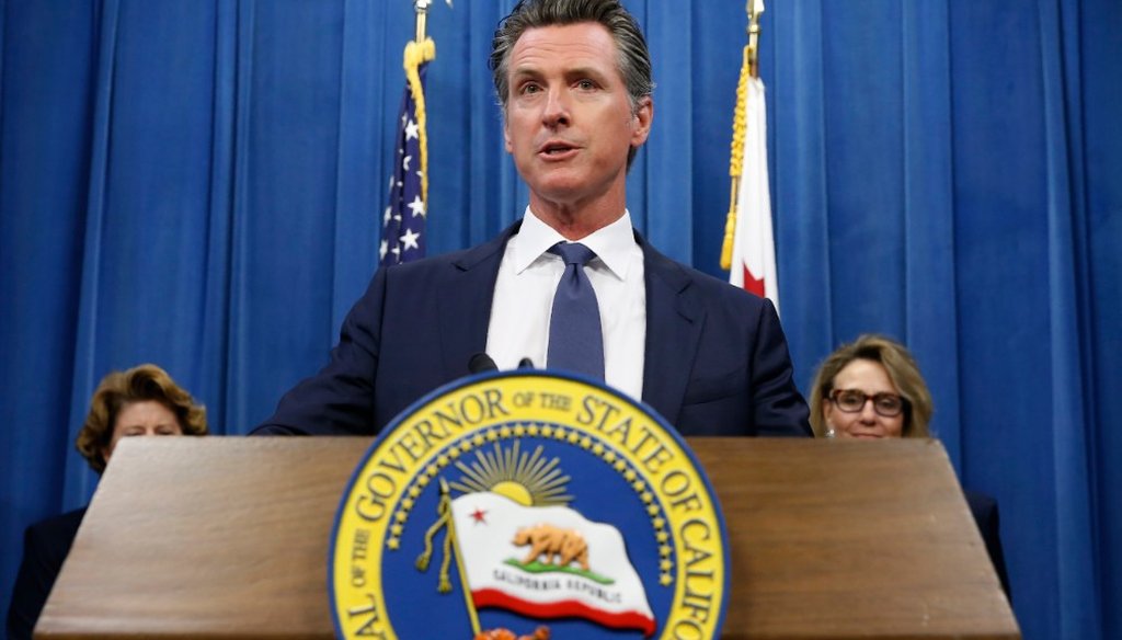 California Democratic Gov. Gavin Newsom speaks at a news conference in Sacramento, Calif., Tuesday, July 23, 2019. (AP Photo/Rich Pedroncelli)